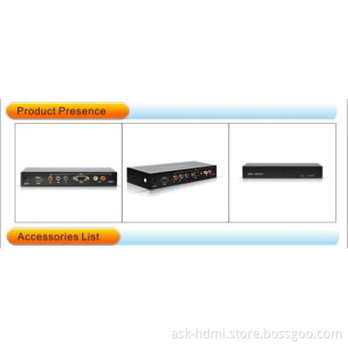 HDMI to VGA/Ypbpr+Audio converter